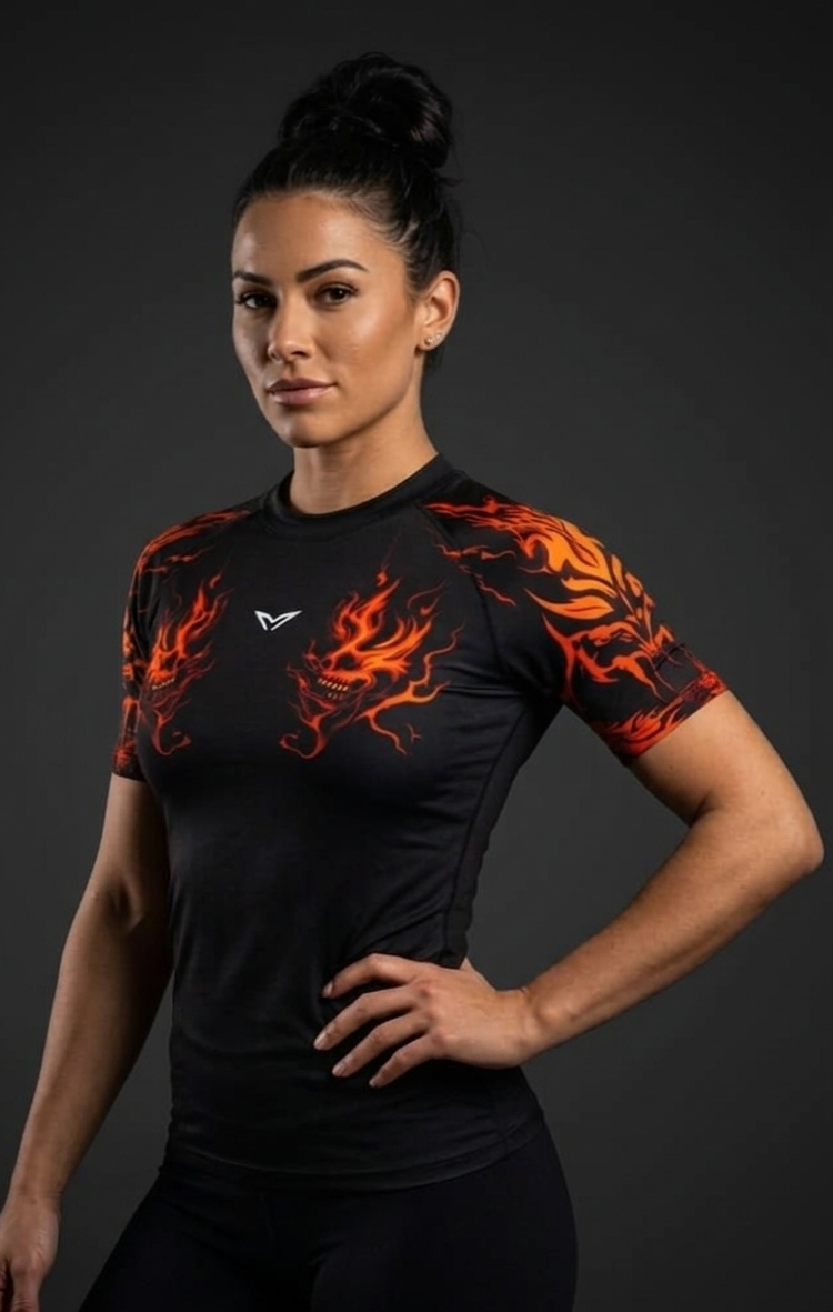 MYLTA : Hellfire Skull Compression T-SHIRT